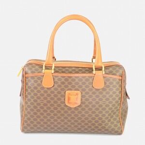 Celine Boston Bag Handbag Macadam Tote Brown